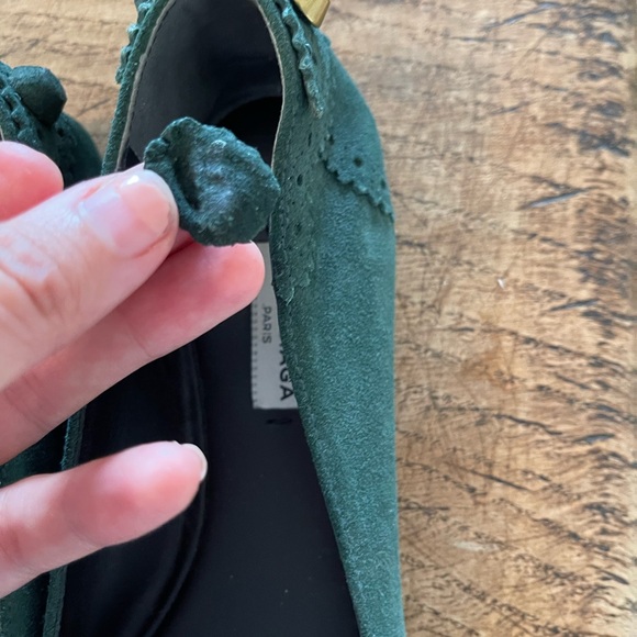 Balenciaga flats Green suede 36.5 - Picture 3 of 8